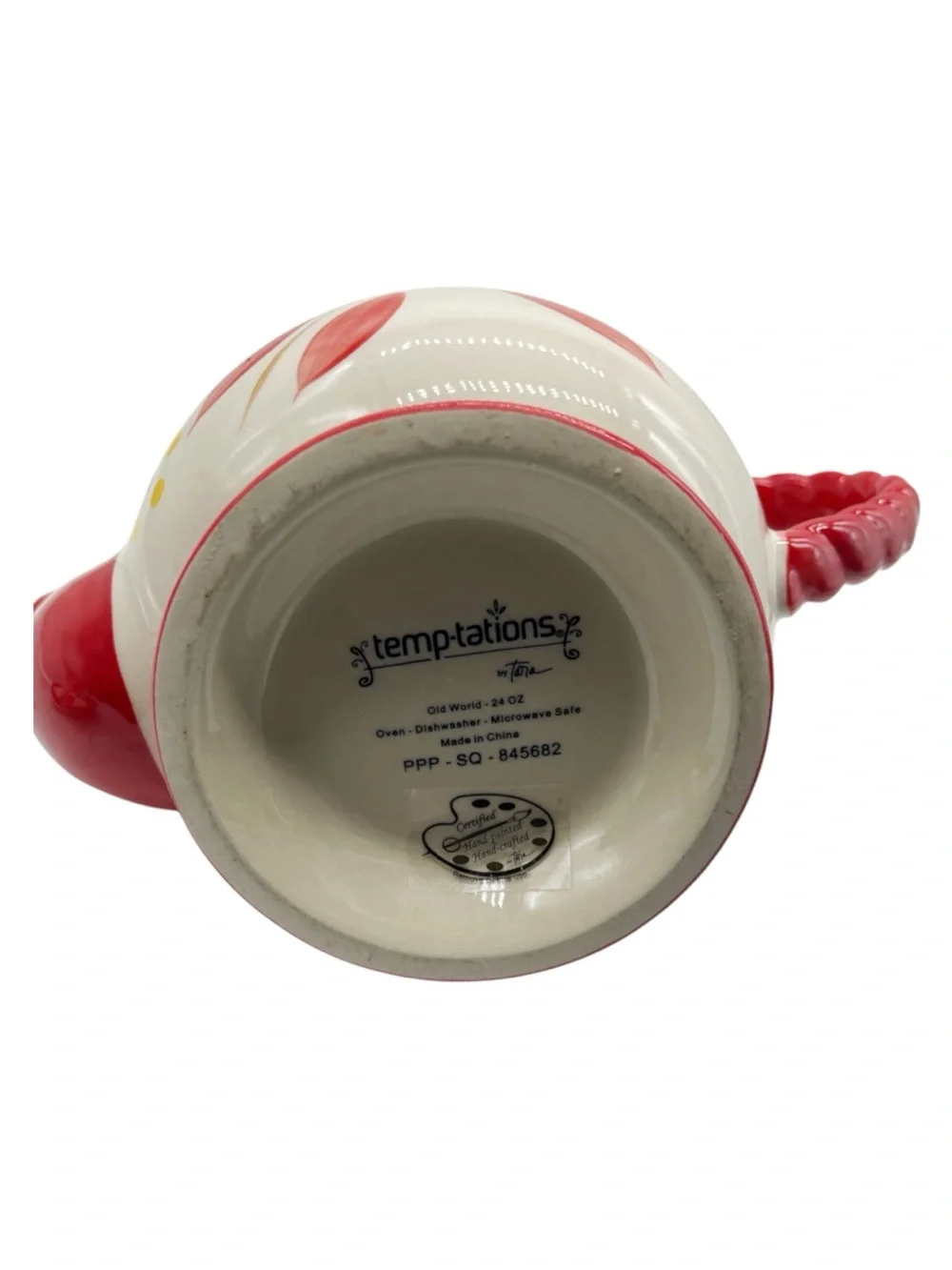 temptations by tara old world red Teapot & Lid